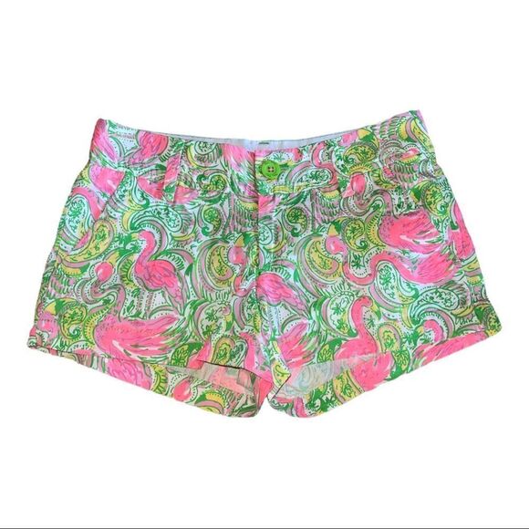 Lilly Pulitzer The Walsh Short Pink Flamingo 000 - Picture 1 of 5